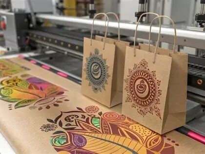 Quality Full Color Printing Large Specialty Paper Bags For Retail Stores 100% Recyclable OEM factory