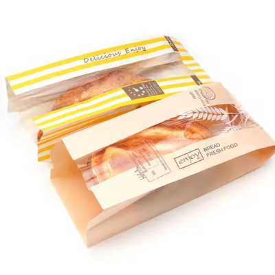 Quality Greaseproof Biodegradable Paper Bag For Bread Pastries Chip And Confectionery OEM factory