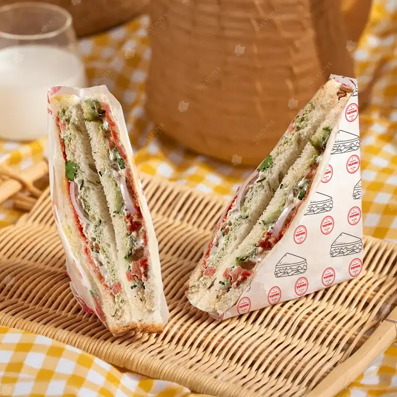Quality Bread Sandwich Burger Wrappers Kraft Paper For Wrapping Meat Customizable Printed factory
