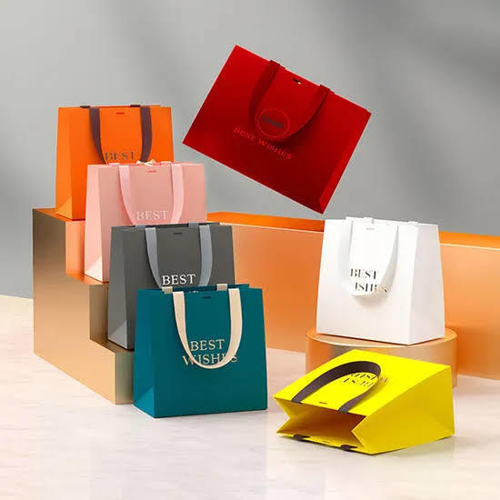 Quality Sustainable Retail Specialty Shopping Bags Brown White Ecofriendly Custom Printed factory