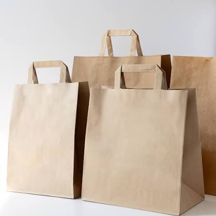 Quality Recyclable Brown Plain Paper Carry Bag Biodegradable Kagaj Tote Bag factory