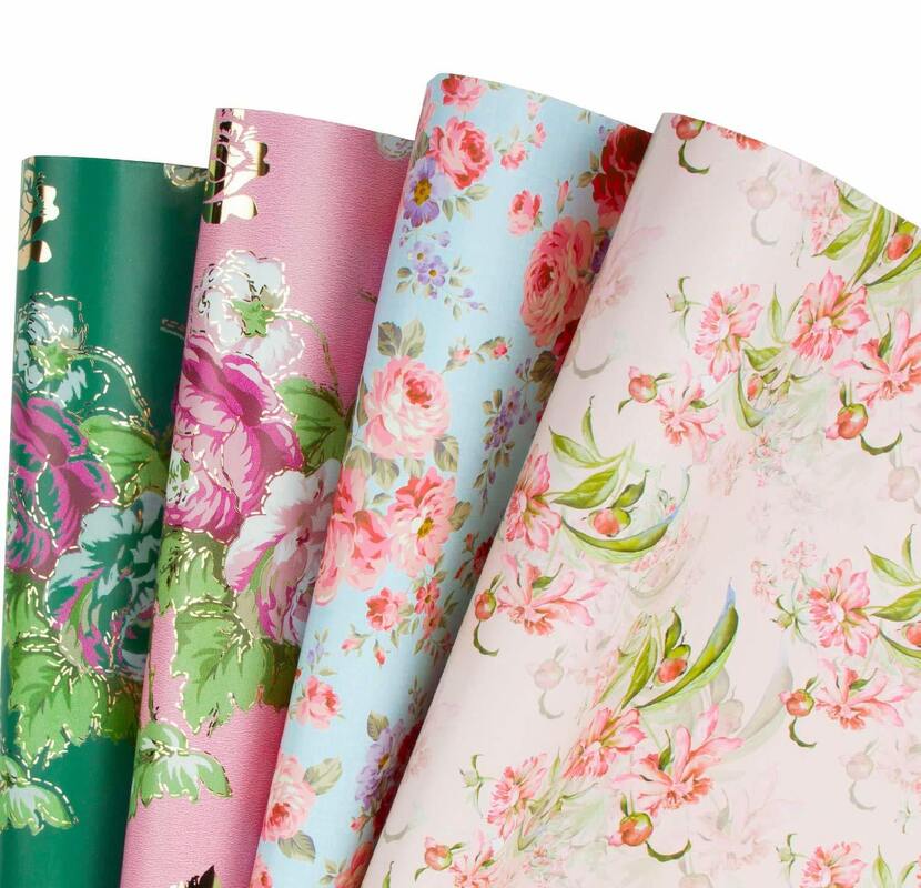 Quality Colorful Glossy happy birthday Halo Gift Wrap Papers Tear Resistance factory