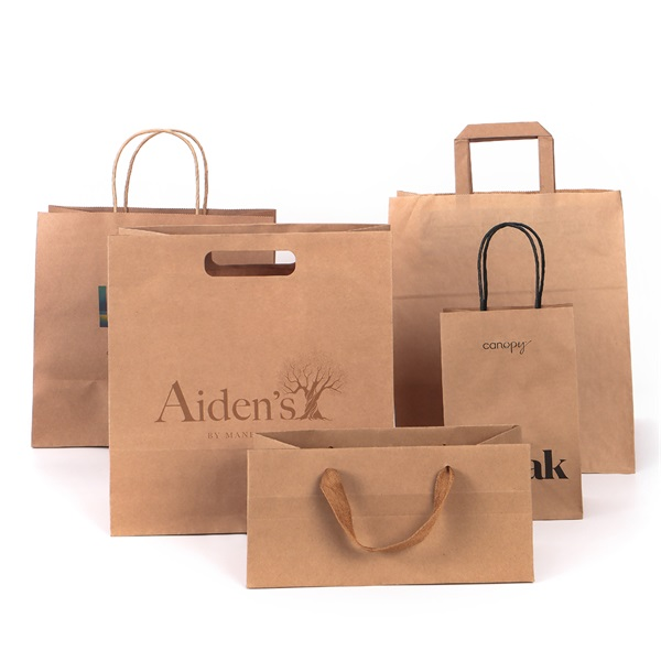 Quality Recyclable Brown Kraft Takeaway Bags Pizza Take Out Bags Food Delivery ODM factory