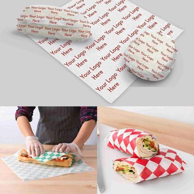 Quality Bread Sandwich Burger Wrappers Kraft Paper For Wrapping Meat Customizable Printed factory
