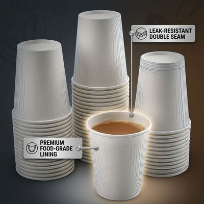 Quality Scalloped Disposable Compostable Paper Cups 5 Ounce Multipack factory