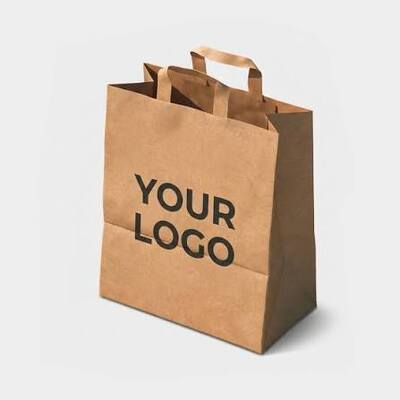 Quality Custom Logo Printed Paper Bags Compact For Shopping 15-50 Micron factory