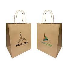 Quality Custom Logo Printed Paper Bags Compact For Shopping 15-50 Micron factory