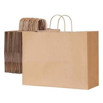 Chất lượng Reusable Kraft Paper Gift Bags Personalized For Anniversaries Weddings nhà máy