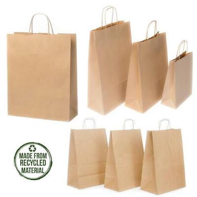 Chất lượng Reusable Kraft Paper Gift Bags Personalized For Anniversaries Weddings nhà máy