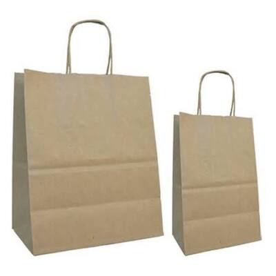 Quality Lightweight Flat Brown Grocery Bags Euro Tote Bags Cosmetic Packaging factory