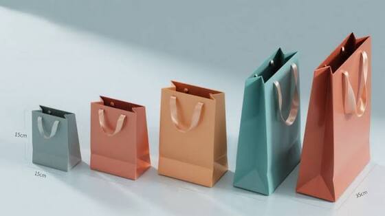 Quality Brown Cardboard Paper Gift Bags Bulk Customizable For Party Favors factory