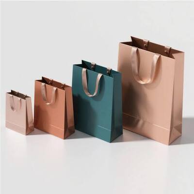 Quality Brown Cardboard Paper Gift Bags Bulk Customizable For Party Favors factory