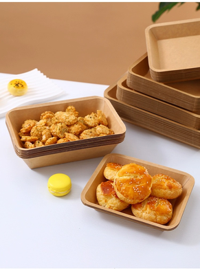 Ποιότητα Custom Takeaway Kraft Paper Serving Tray Boat Bulk Order Εργοστάσιο