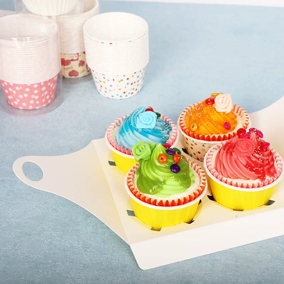 Quality FDA Approved Mini Paper Sundae Cups Eco Friendly Disposable Serving For Dessert factory