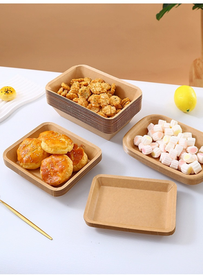 Quality Compostable Boat Shaped Paper Nacho Trays Plates For Food Service factory