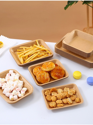 Calidad Compostable Boat Shaped Paper Nacho Trays Plates For Food Service Fábrica