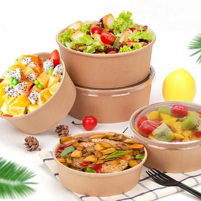 Quality Customized Microwavable Paper Food Bowl For Nachos Salad Burrito factory