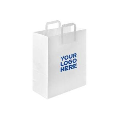 Quality Heavy Duty Bulk Paper Carry Bags White Brown Shopping Tote ODM factory