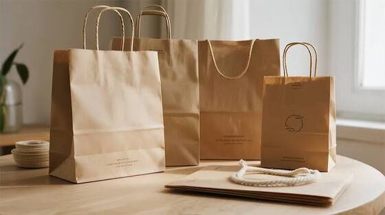 গুণমান Eco Friendly Custom Paper Gift Bags Small Bulk Tear Resistant For Retail Packaging কারখানা