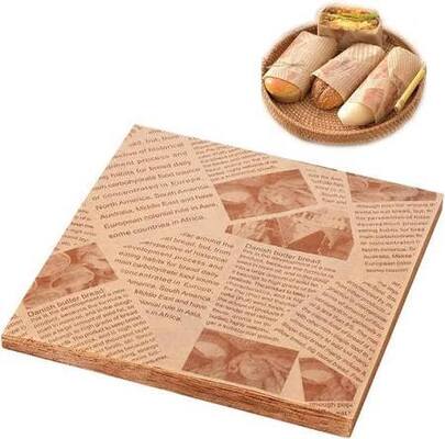Quality Uncoated FDA Approved Food Grade Food Packaging Paper Sandwich Wrapping Oil Resistant Packaging factory