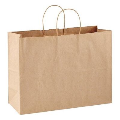 Quality Customized Sustainable Plain Brown Kraft Paper Bags For Shoe Clothing Packaging factory