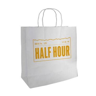 Quality Retail Store Reusable Stand Up Blank Kraft Paper Bags Custom Printed factory