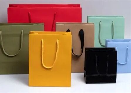 Quality Sustainable Retail Specialty Shopping Bags Brown White Ecofriendly Custom Printed factory