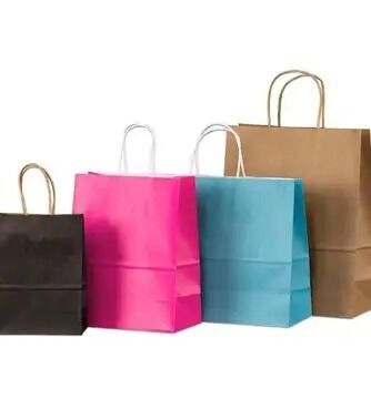 Quality 90GSM Specialty Paper Retail Brown Kraft Shopping Bags Personalized Printed factory