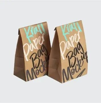 Quality Custom Printed Kraft Paper Bags Foldable Shopping Sack With Twisted Handle factory