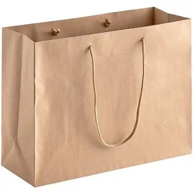 Quality Recyclable Merchandise Kraft Paper Gift Bags For Boutique Clothing Accessories factory