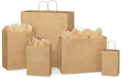 Quality Recyclable Merchandise Kraft Paper Gift Bags For Boutique Clothing Accessories factory