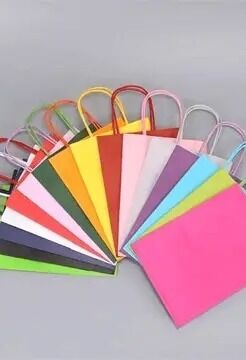 Quality Custom Kraft Brown Paper Bags Bulk Grocery Food Eco Friendly Packaging factory