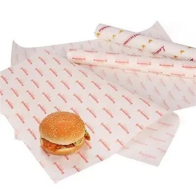 Quality 70% Transparency Greaseproof Food Wrapping Paper Hamburger Wrappers Sheets factory
