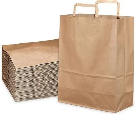 Quality Eco Friendly Brown Paper Kraft Gift Bags Carrier Personalized Printing factory