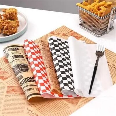 Quality Custom Greaseproof Food Wrapping Paper Sandwich Food Packaging Heat Resistant factory