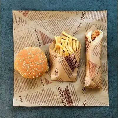 Quality Food Grade Newsprint Greaseproof Paper Wrap For Burger Wrapping factory
