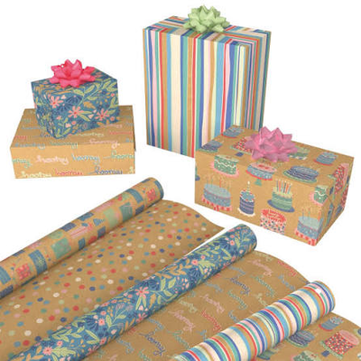 Quality ODM Eco Friendly Grid Gift Wrap Papers Sheet For Birthday Wedding Packing factory