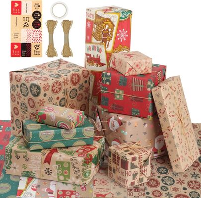 Quality ODM Eco Friendly Grid Gift Wrap Papers Sheet For Birthday Wedding Packing factory