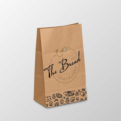 Quality Open Top Take Away Paper Bags For Restaurants Cafes Bakeries Food Delivery factory