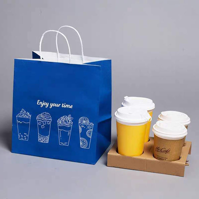 Quality Custom Printed Paper Retail Shopping Bags Bulk Order With Loop Handle factory