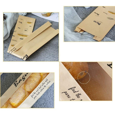 Quality Printed Foodsafe Bakery Paper Bags 1Lb Greaseproof Ecofriendly Packaging factory
