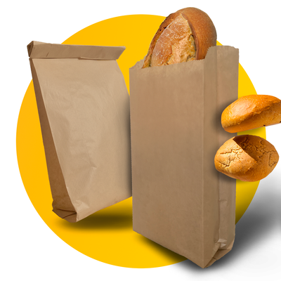 Quality Natural Brown Greaseproof Kraft Paper Pastry Bags Tear Resistant For Cookie factory