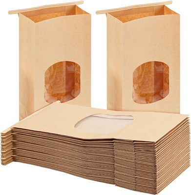 Quality Reusable Foodsafe Biodegradable Kraft Bags Custom Wax Paper Bags factory