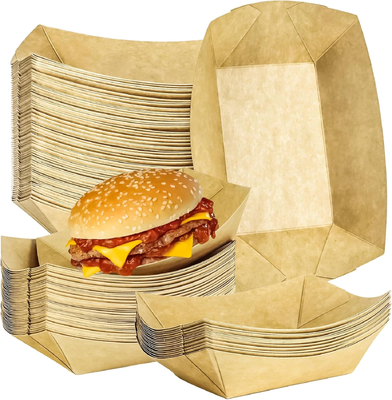 Quality Lightweight Textured Food Paper Serving Tray Boat 2 Lb ODM factory