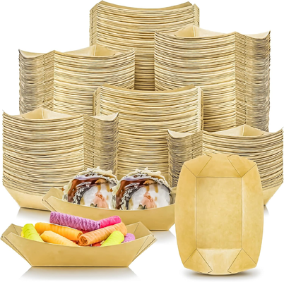 Качество Lightweight Textured Food Paper Serving Tray Boat 2 Lb ODM Фабрика