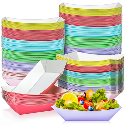 جودة Ovenable Oval Disposable Paper Food Tray 5 Lb Mass Production مصنع