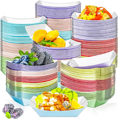 Quality Ovenable Oval Disposable Paper Food Tray 5 Lb Mass Production factory